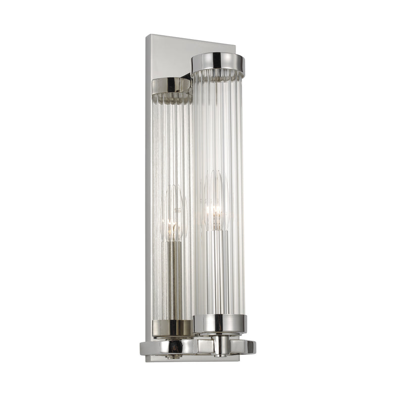 Visual Comfort Studio AW1041PN One Light Wall Sconce, Polished Nickel