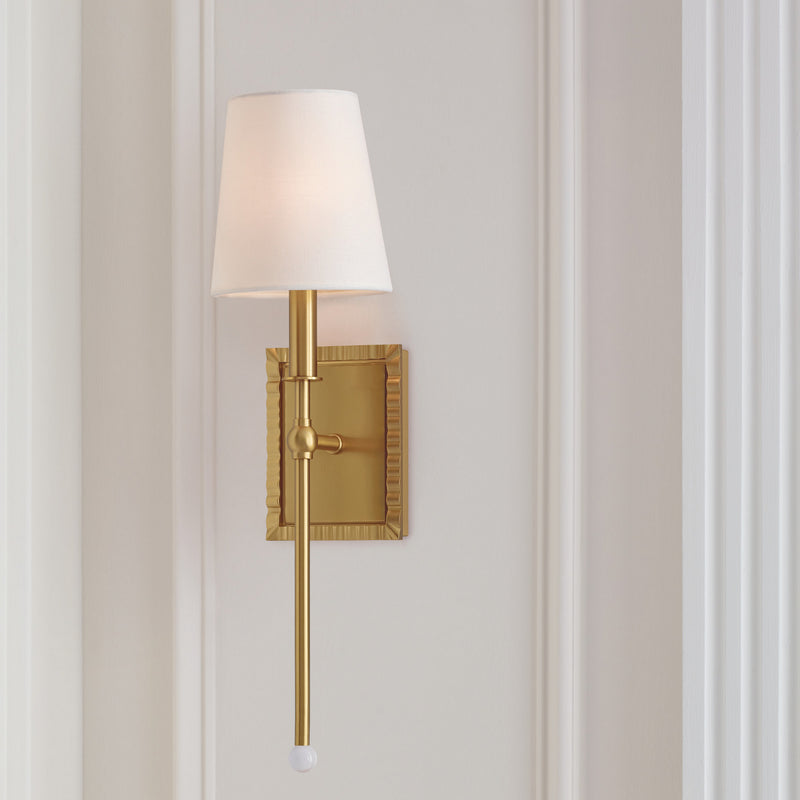Visual Comfort Studio AW1051BBS One Light Wall Sconce, Burnished Brass