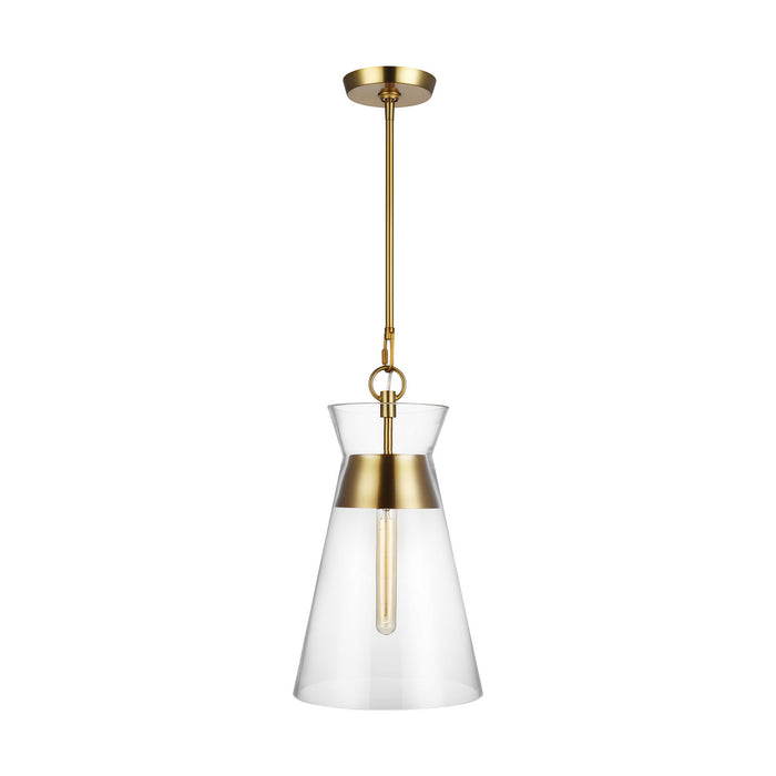 Visual Comfort Studio CP1021BBS One Light Pendant, Burnished Brass