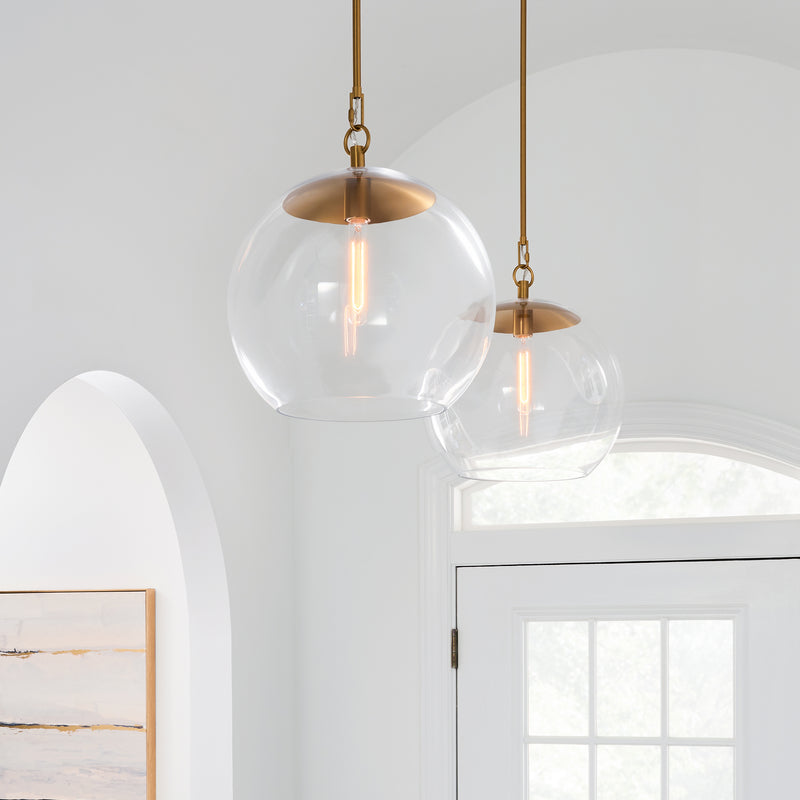 Visual Comfort Studio CP1041BBS One Light Pendant, Burnished Brass