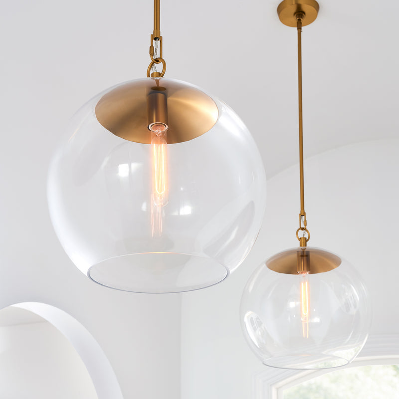 Visual Comfort Studio CP1041BBS One Light Pendant, Burnished Brass