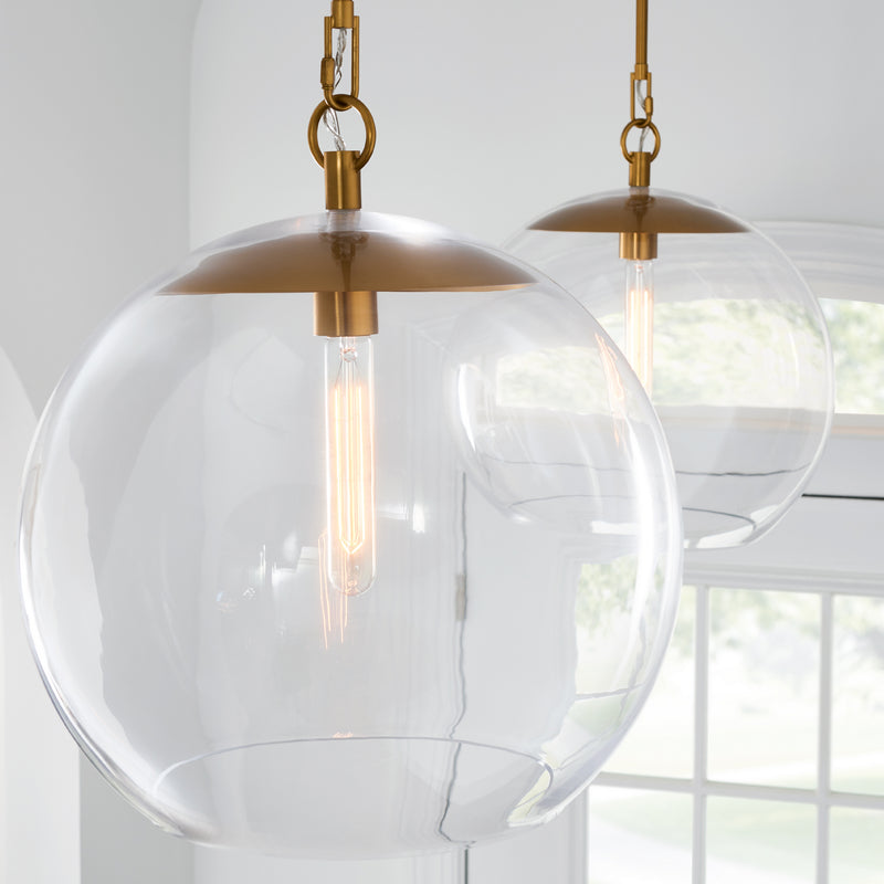Visual Comfort Studio CP1041BBS One Light Pendant, Burnished Brass