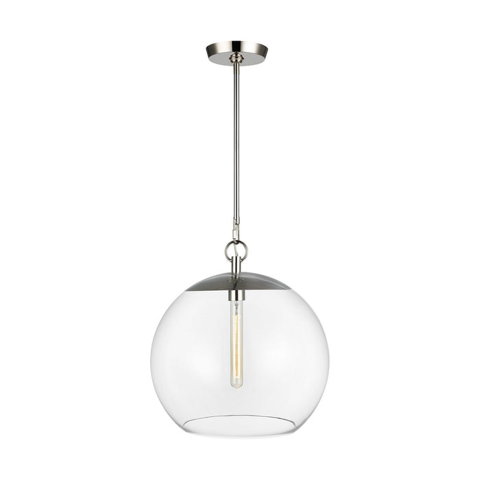 Visual Comfort Studio CP1041PN One Light Pendant, Polished Nickel