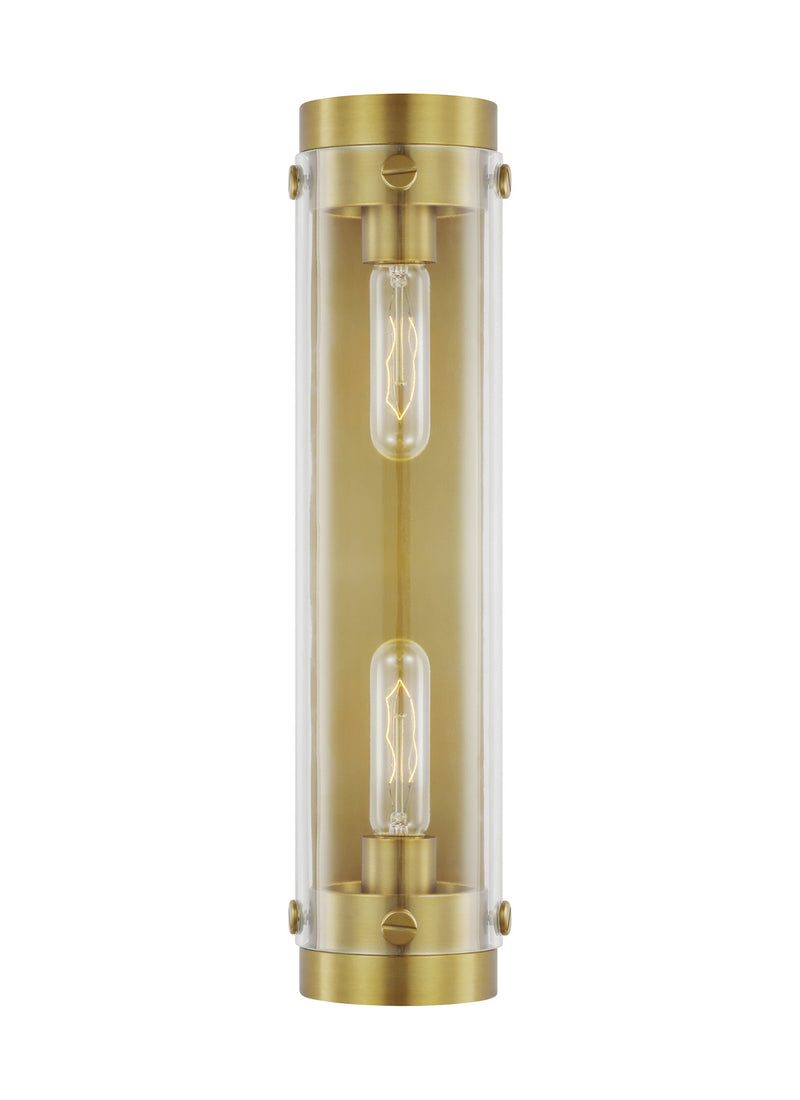 Visual Comfort Studio CW1002BBS Two Light Wall Sconce, Burnished Brass