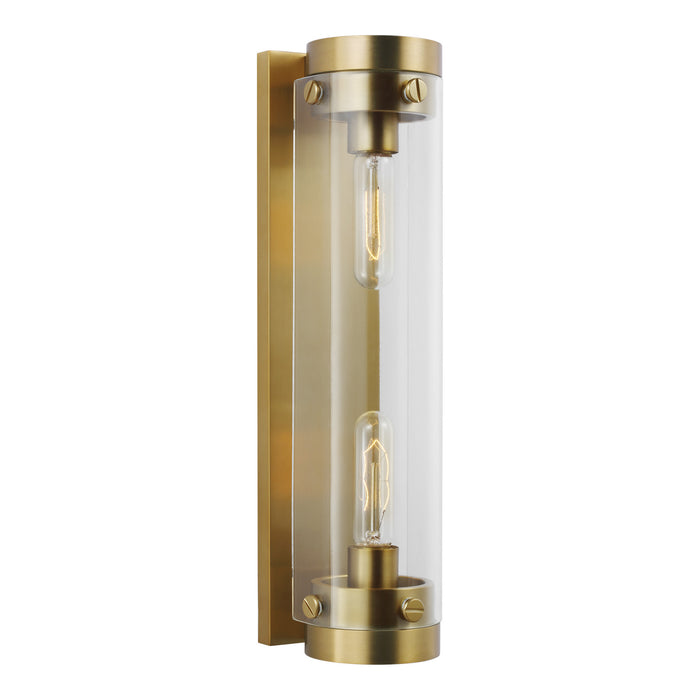 Visual Comfort Studio CW1002BBS Two Light Wall Sconce, Burnished Brass
