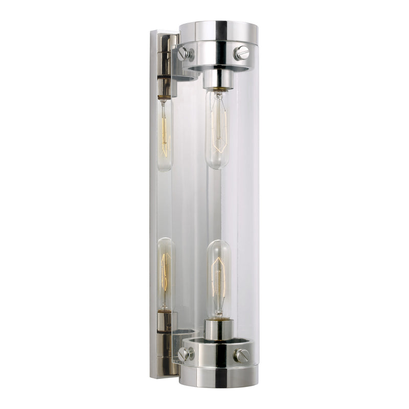 Visual Comfort Studio CW1002PN Two Light Wall Sconce, Polished Nickel