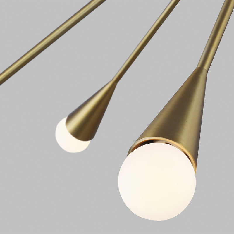 Visual Comfort Studio EC10312BBS 12 Light Chandelier, Burnished Brass