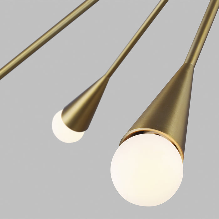 Visual Comfort Studio EC10312BBS 12 Light Chandelier, Burnished Brass