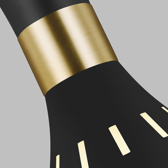 Visual Comfort Studio EP1141MBK One Light Pendant, Midnight Black