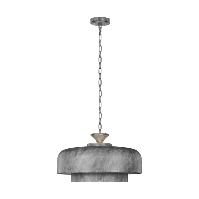 Visual Comfort Studio EP1161WGV One Light Pendant, Weathered Galvanized