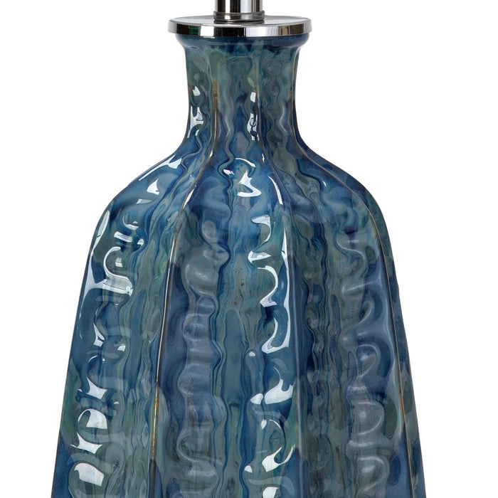 Regina Andrew 13-1423BL One Light Table Lamp, Blue