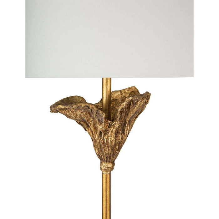 Regina Andrew 14-1037 One Light Floor Lamp, Antique Gold Leaf