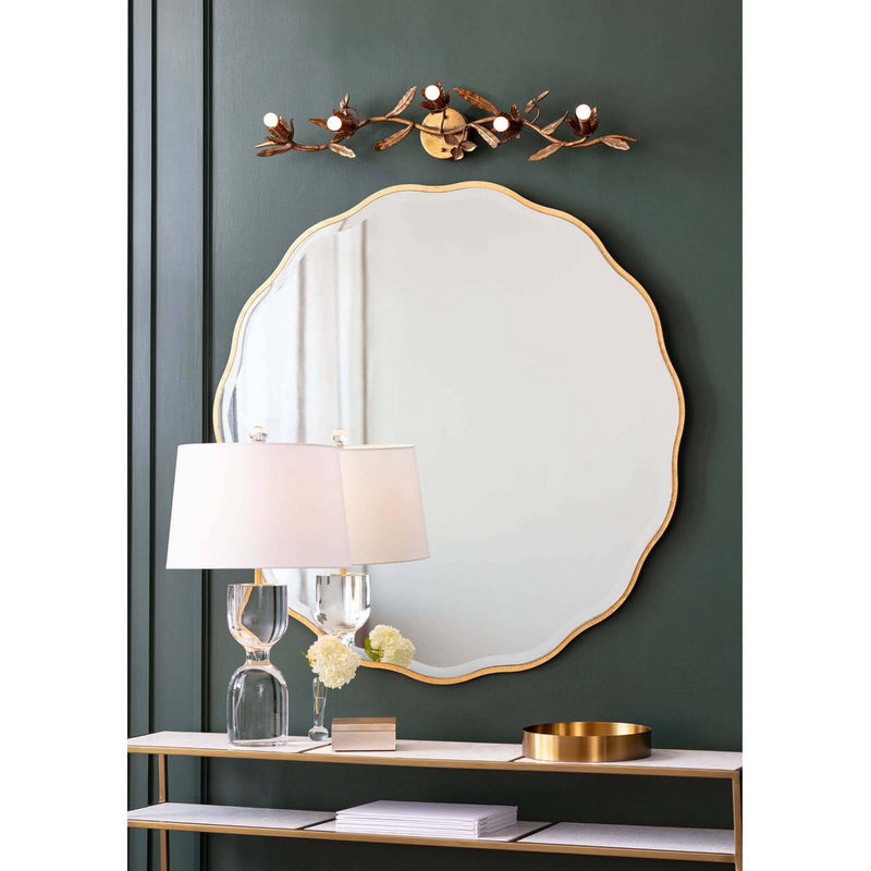 Regina Andrew 15-1091 Five Light Wall Sconce, Antique Gold Leaf