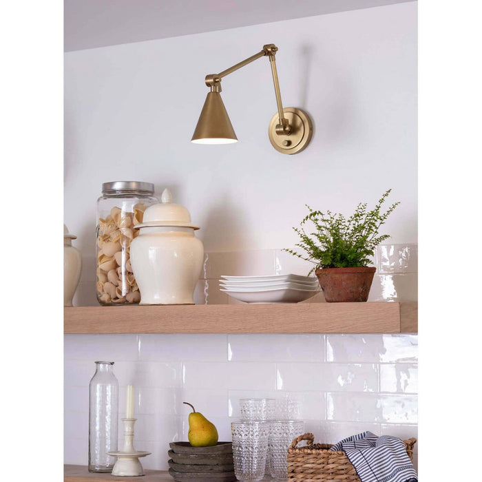 Regina Andrew 15-1115NB LED Wall Sconce, Natural Brass