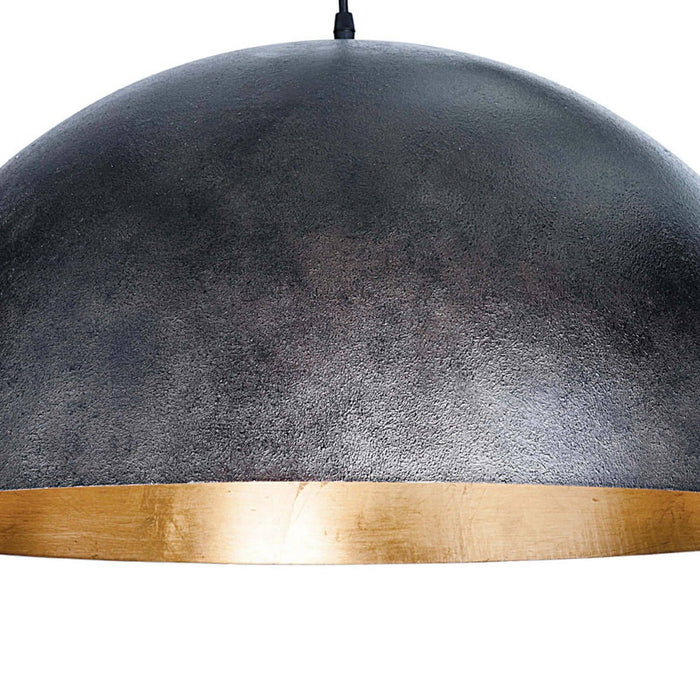 Regina Andrew 16-1090BLK One Light Pendant, Blackened Steel