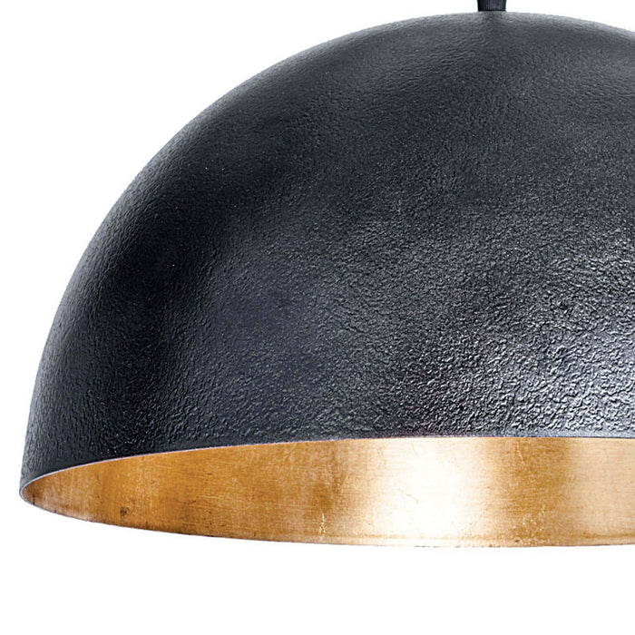 Regina Andrew 16-1090BLK One Light Pendant, Blackened Steel