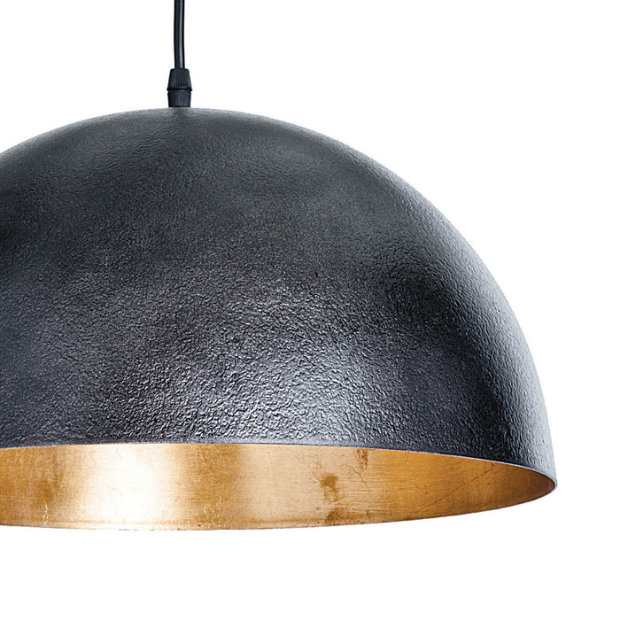 Regina Andrew 16-1090BLK One Light Pendant, Blackened Steel