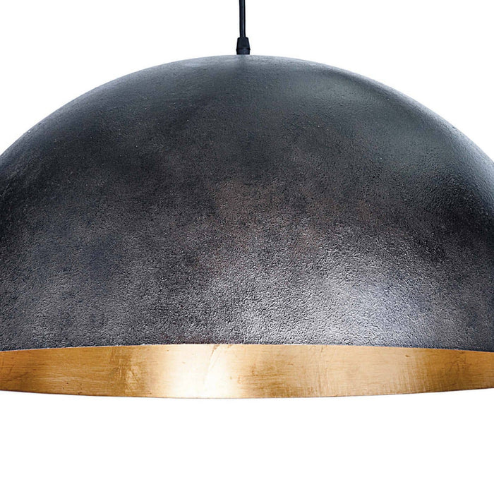 Regina Andrew 16-1091BLK One Light Pendant, Blackened Steel