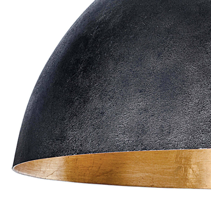 Regina Andrew 16-1091BLK One Light Pendant, Blackened Steel