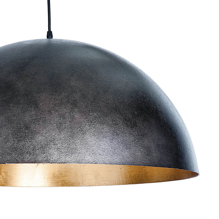 Regina Andrew 16-1091BLK One Light Pendant, Blackened Steel