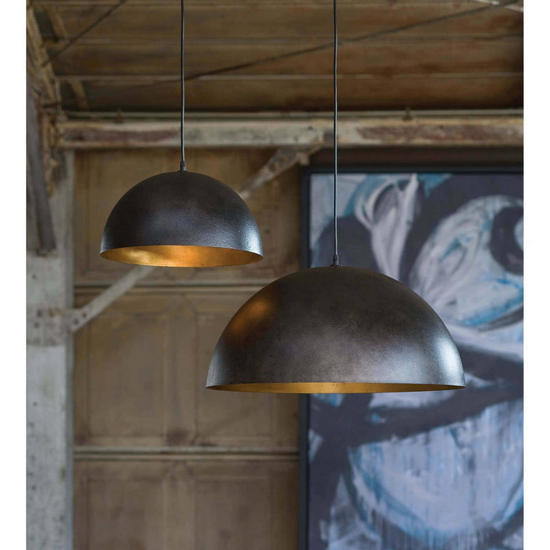 Regina Andrew 16-1091BLK One Light Pendant, Blackened Steel