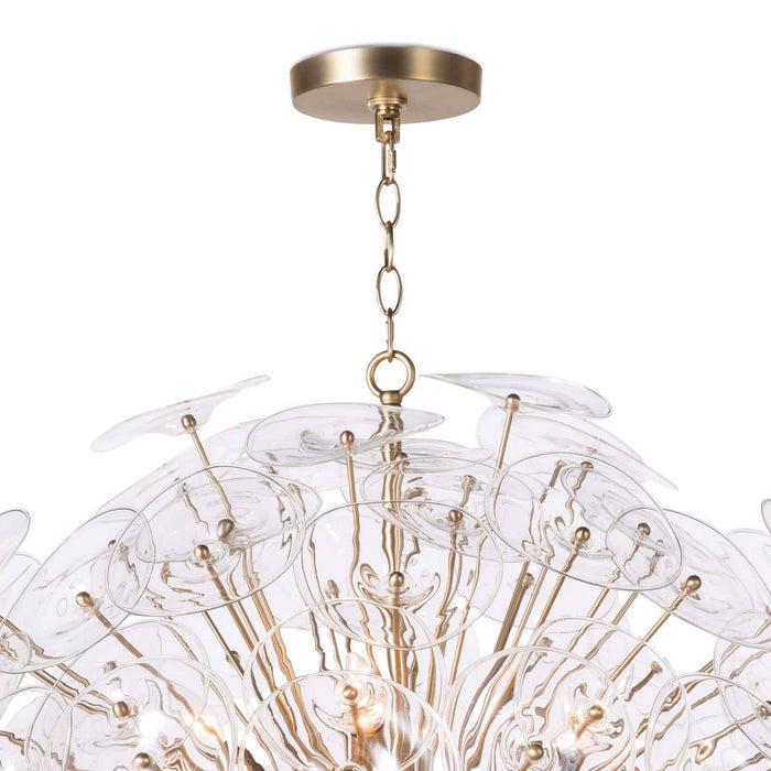 Regina Andrew 16-1188CLR 12 Light Chandelier, Natural Brass