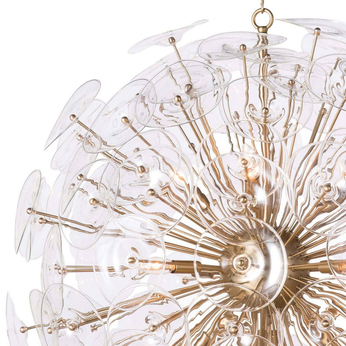 Regina Andrew 16-1188CLR 12 Light Chandelier, Natural Brass