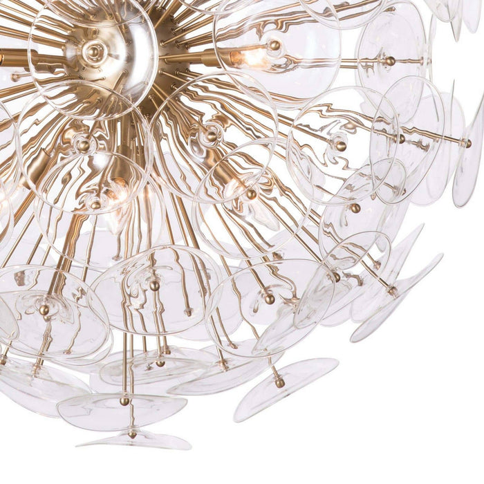 Regina Andrew 16-1188CLR 12 Light Chandelier, Natural Brass