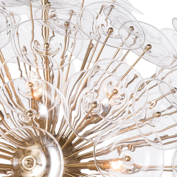 Regina Andrew 16-1188CLR 12 Light Chandelier, Natural Brass