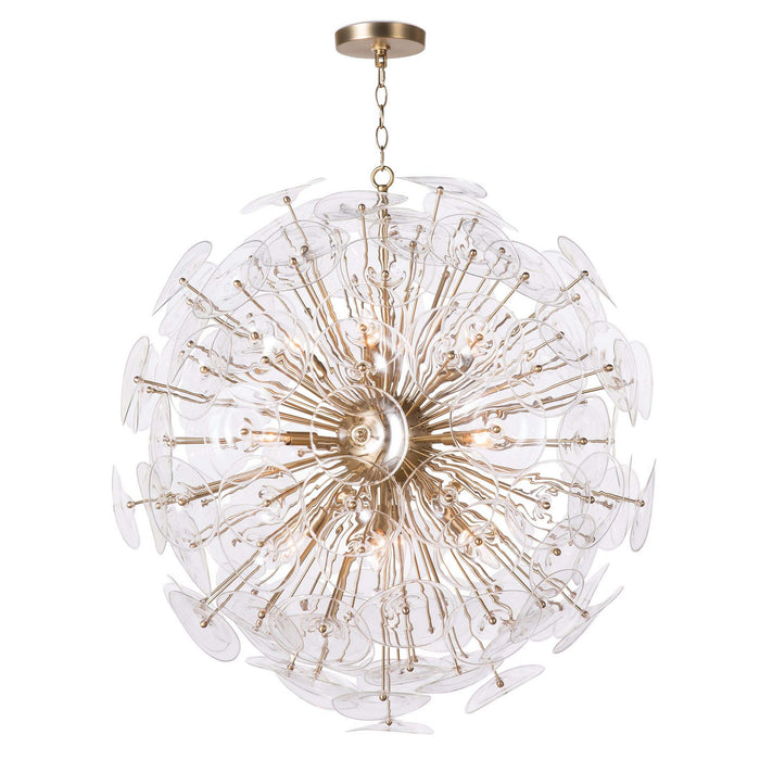 Regina Andrew 16-1188CLR 12 Light Chandelier, Natural Brass
