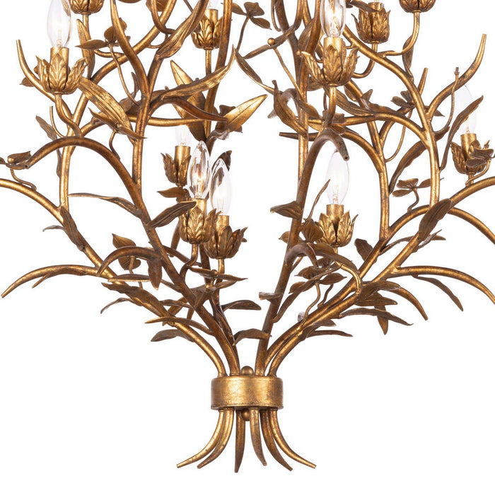 Regina Andrew 16-1194 15 Light Chandelier, Antique Gold Leaf