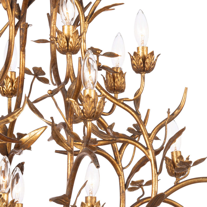 Regina Andrew 16-1194 15 Light Chandelier, Antique Gold Leaf