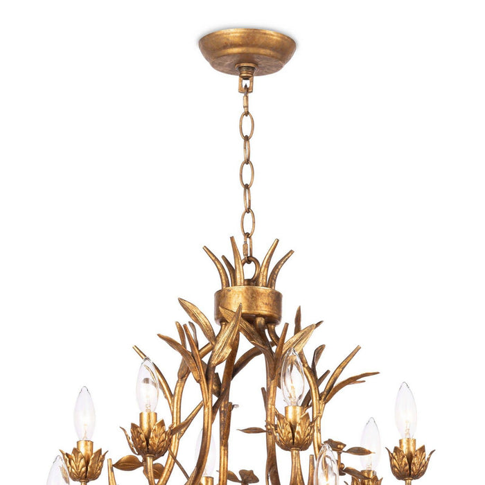 Regina Andrew 16-1194 15 Light Chandelier, Antique Gold Leaf
