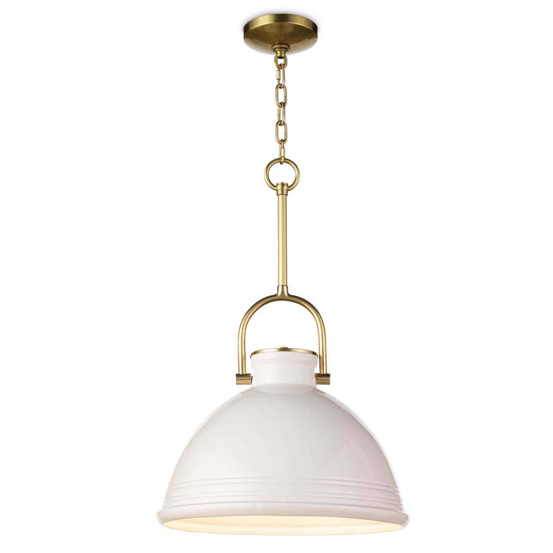 Regina Andrew 16-1219WT One Light Pendant, White