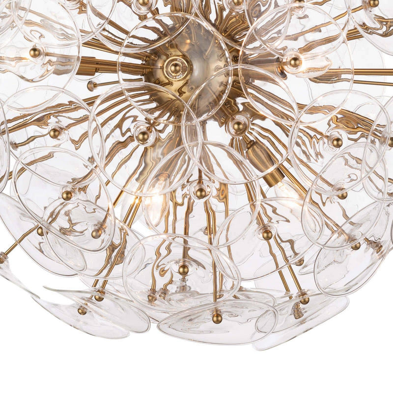 Regina Andrew 16-1243CLR Nine Light Chandelier, Natural Brass