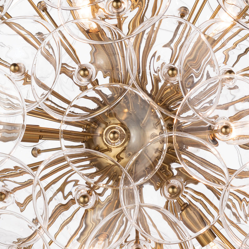 Regina Andrew 16-1243CLR Nine Light Chandelier, Natural Brass