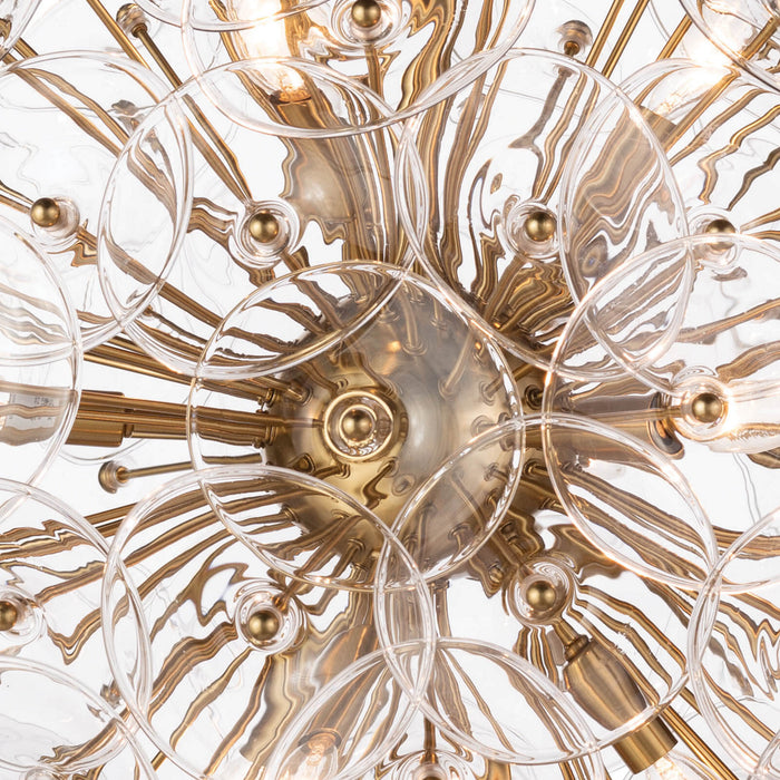 Regina Andrew 16-1243CLR Nine Light Chandelier, Natural Brass