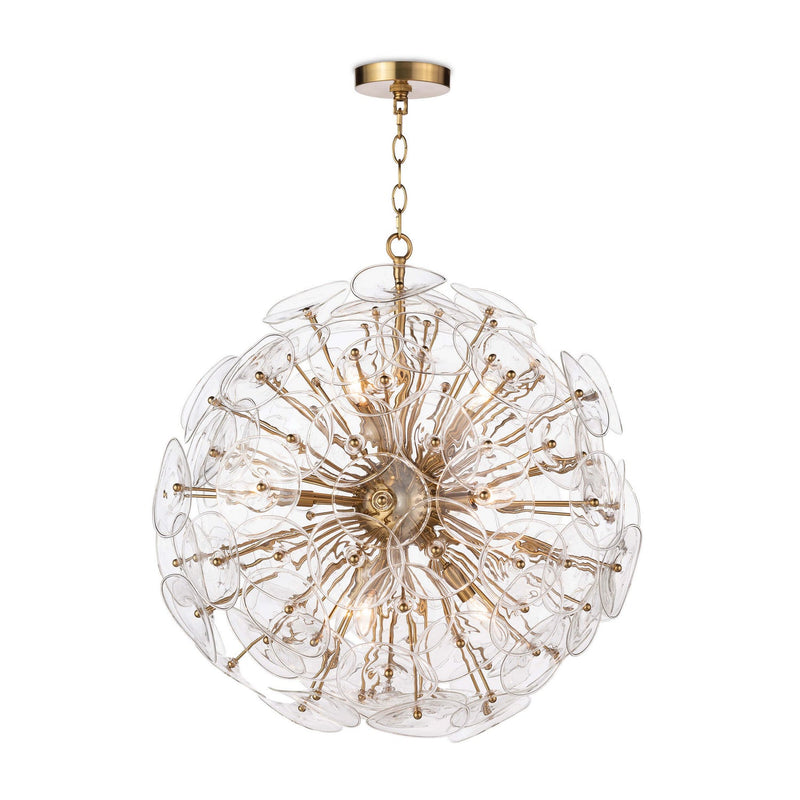 Regina Andrew 16-1243CLR Nine Light Chandelier, Natural Brass (Display - Final Sale)