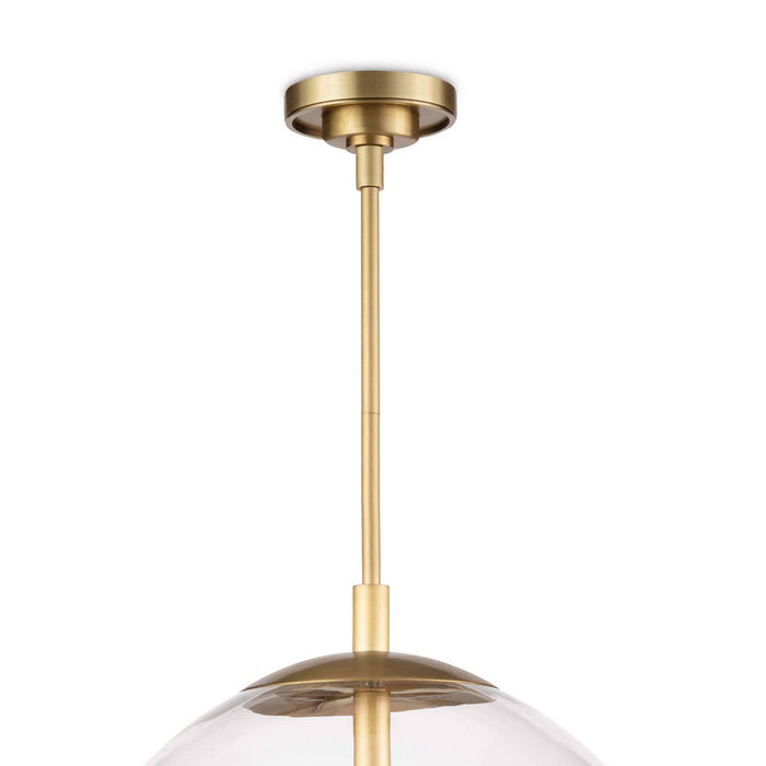 Regina Andrew 16-1247NB Three Light Pendant, Natural Brass