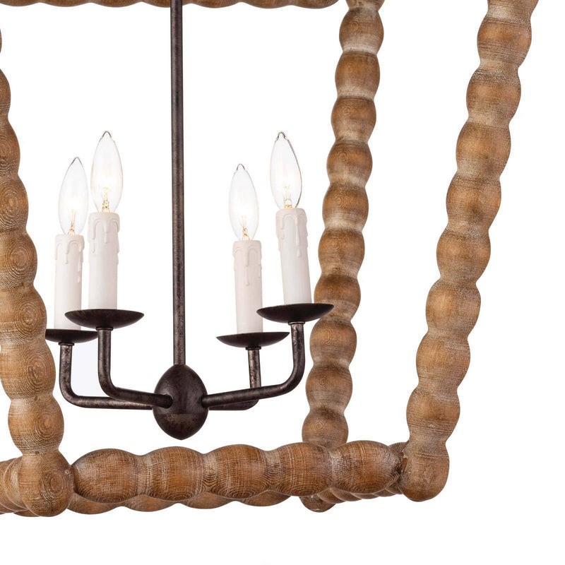 Regina Andrew 16-1254NAT Four Light Chandelier, Natural