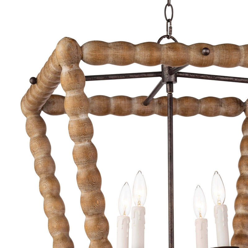Regina Andrew 16-1254NAT Four Light Chandelier, Natural