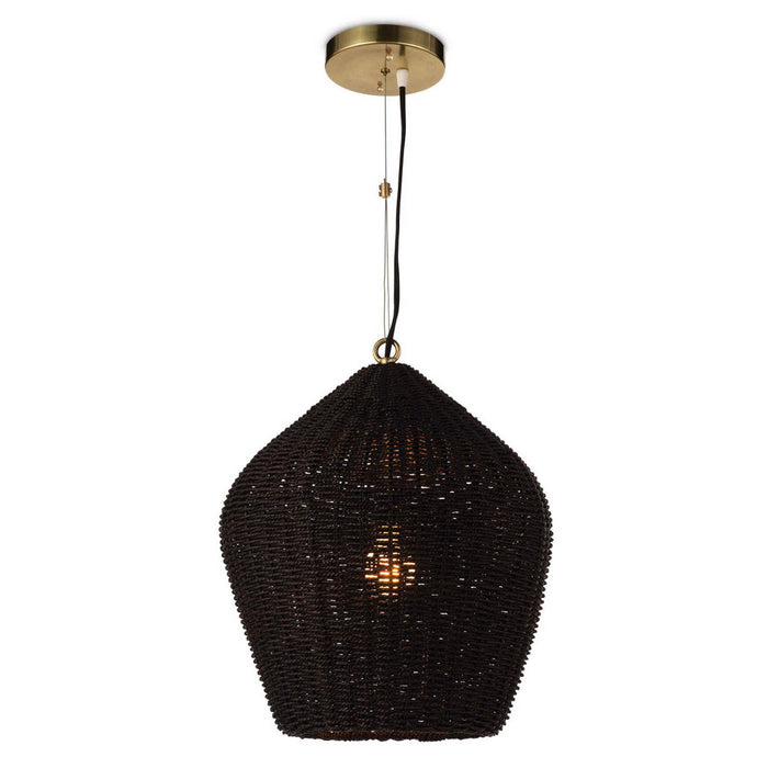 Regina Andrew 16-1261BLK One Light Pendant, Black
