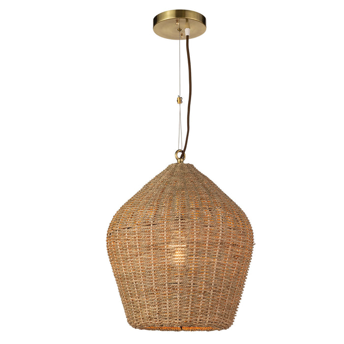 Regina Andrew 16-1261NAT One Light Pendant, Natural