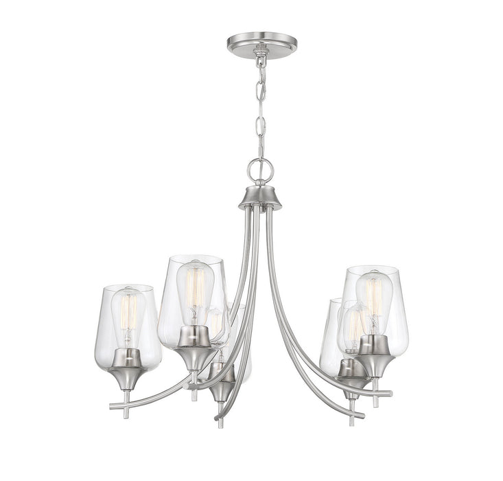 Savoy House 1-4032-5-SN Five Light Chandelier, Satin Nickel
