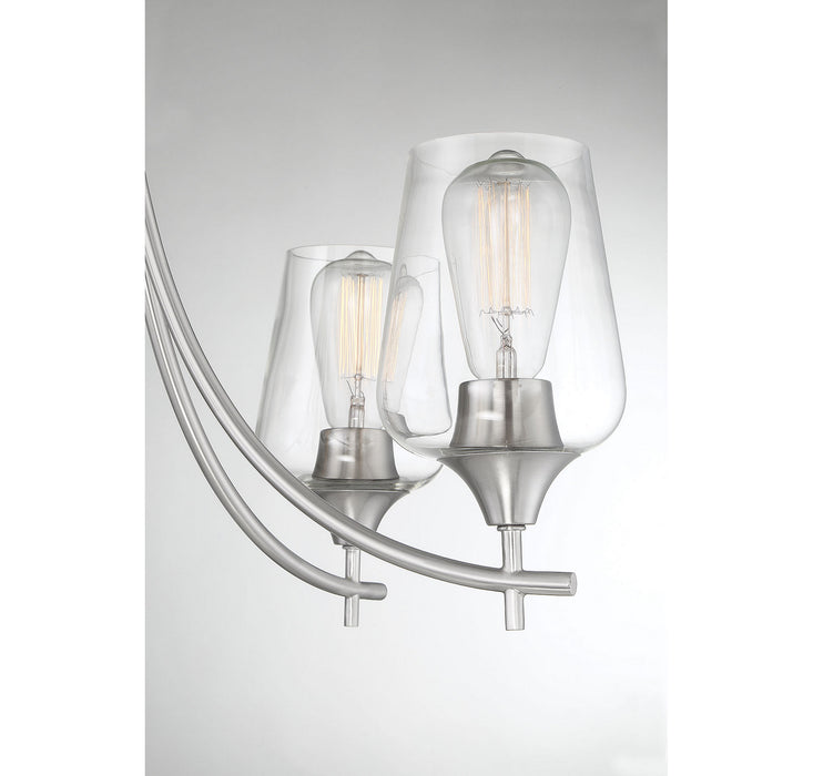 Savoy House 1-4032-5-SN Five Light Chandelier, Satin Nickel