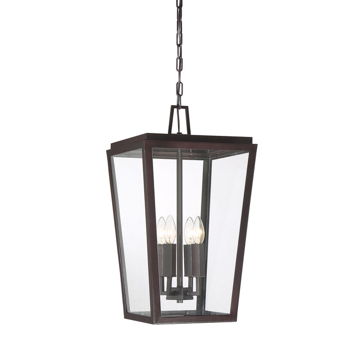 Savoy House 5-549-13 Four Light Outdoor Hanging Lantern, English Bronze