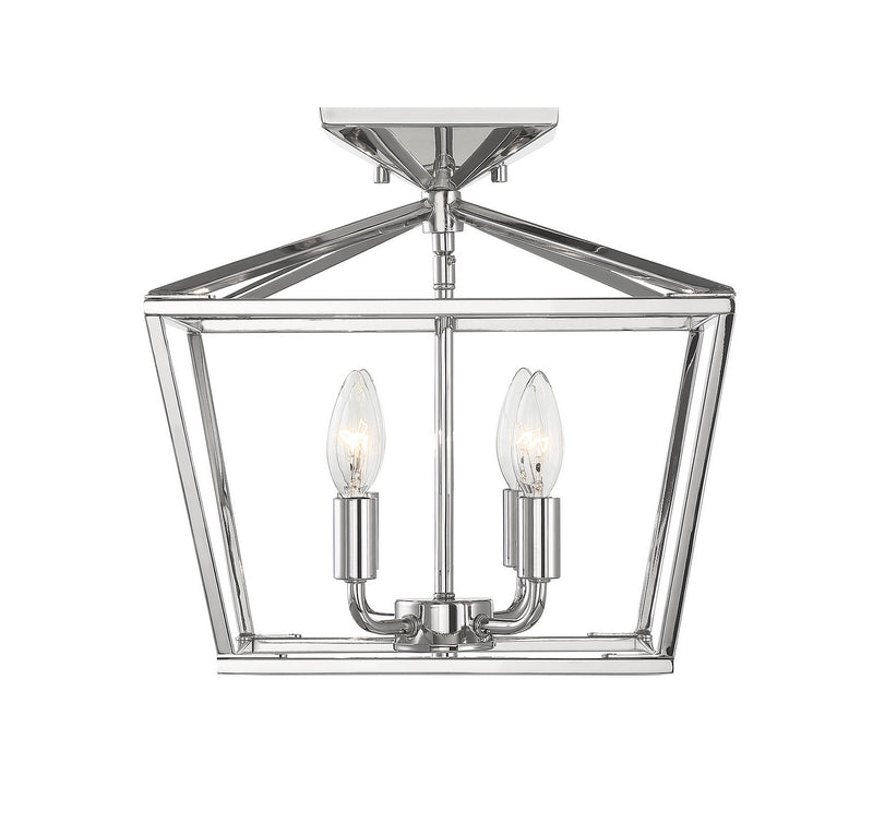 Savoy House 6-328-4-109 Four Light Semi-Flush Mount, Polished Nickel