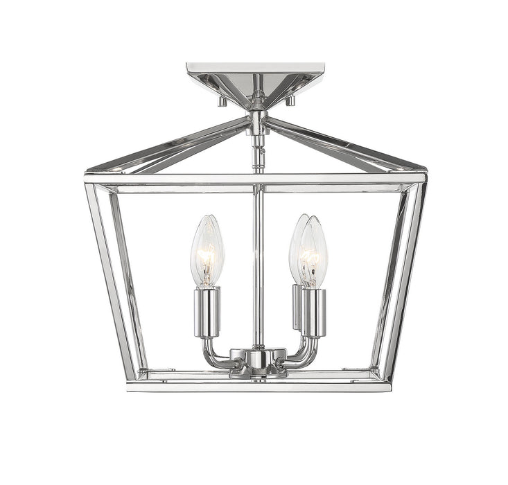 Savoy House 6-328-4-109 Four Light Semi-Flush Mount, Polished Nickel