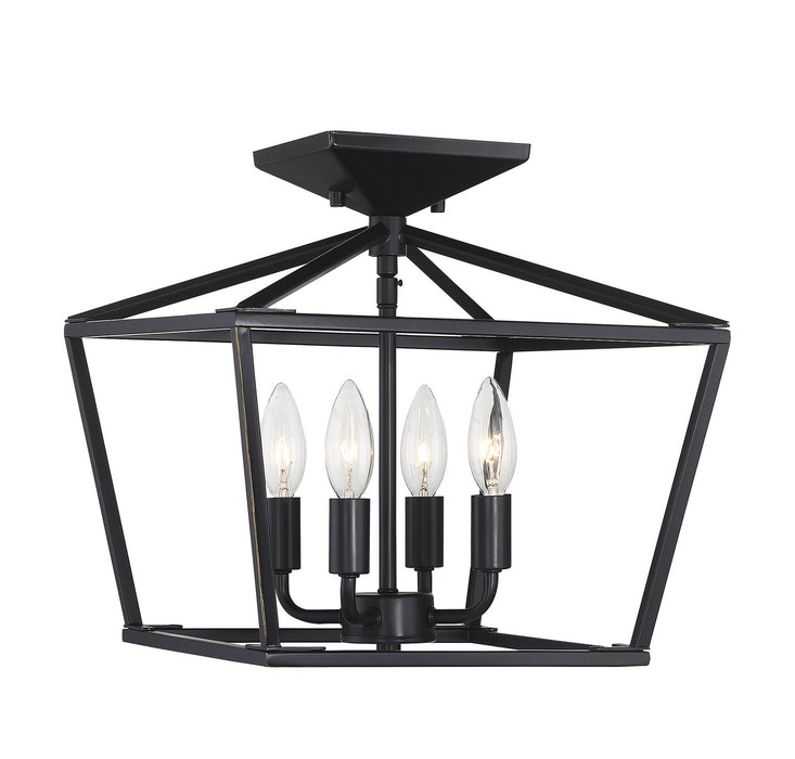 Savoy House 6-328-4-44 Four Light Semi-Flush Mount, Classic Bronze