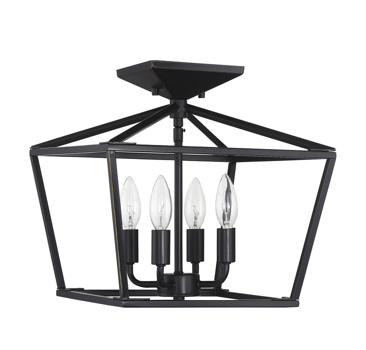 Savoy House 6-328-4-44 Four Light Semi-Flush Mount, Classic Bronze